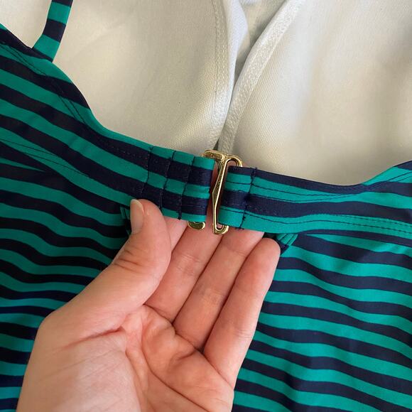 Motherhood Beach Bump Green Black Tankini‎ Set Swim suit Size XL Beach Vacation - Picture 7 of 13
